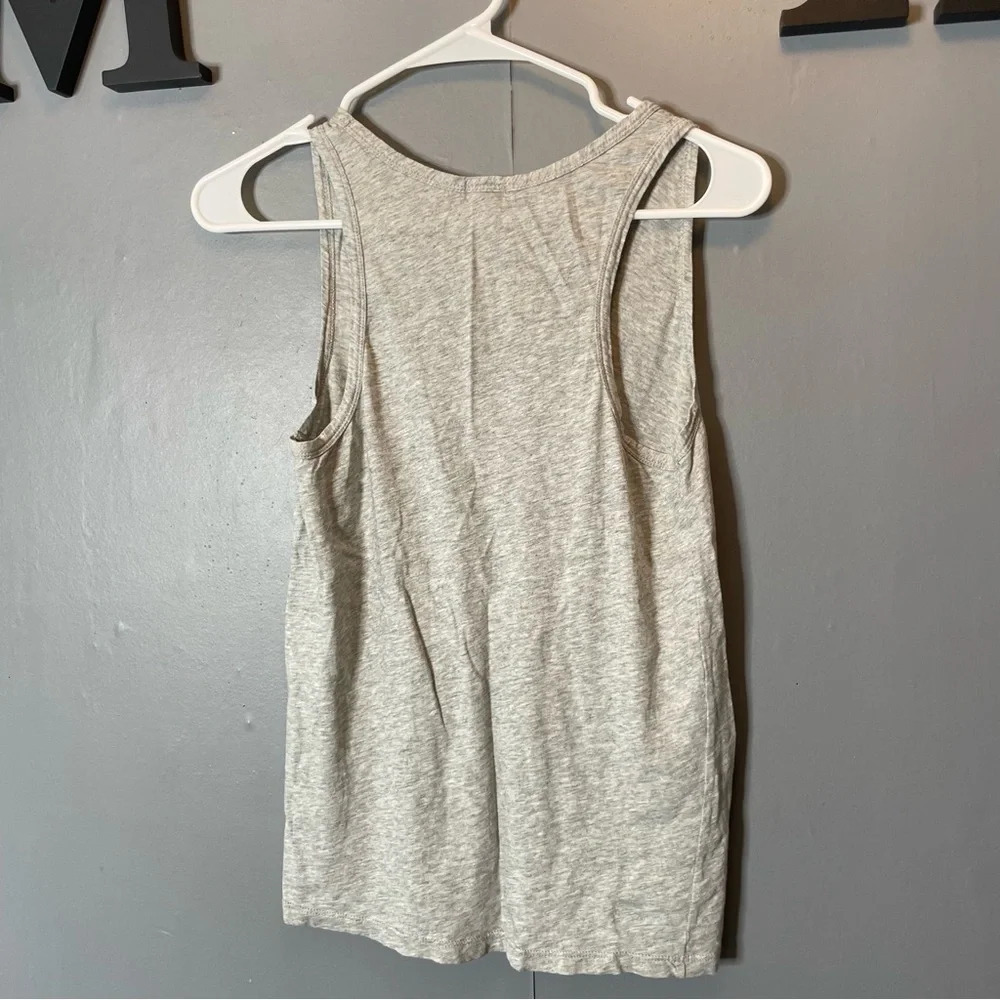JCrew heather gray vneck tank top women’s size small - Picture 7 of 9